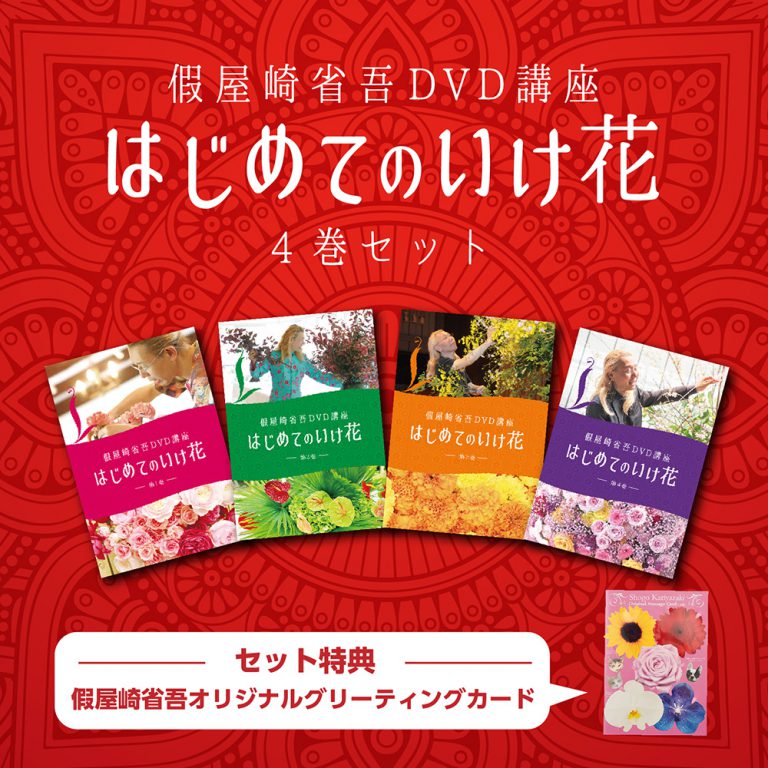 假屋崎省吾 DVD講座 はじめてのいけ花 4巻セット 假屋崎省吾 DVD講座 はじめてのいけ花 4巻セット